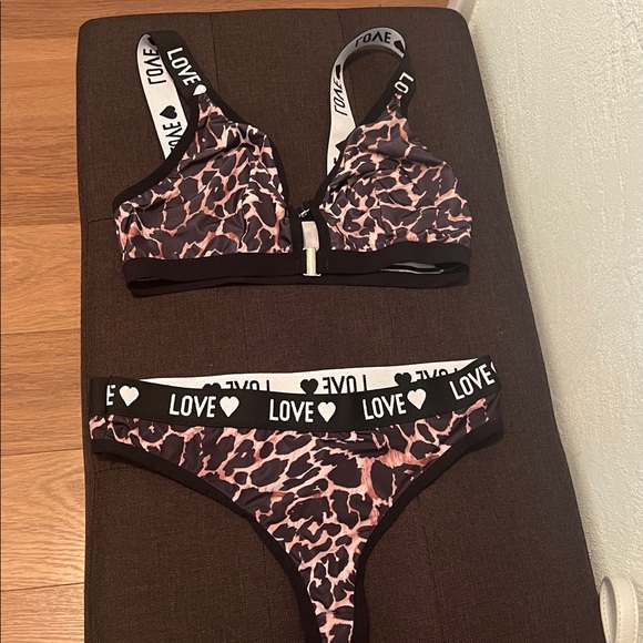 Love Love Bralette Other - #1298= Brown and Black Leopard Print Bralette.
